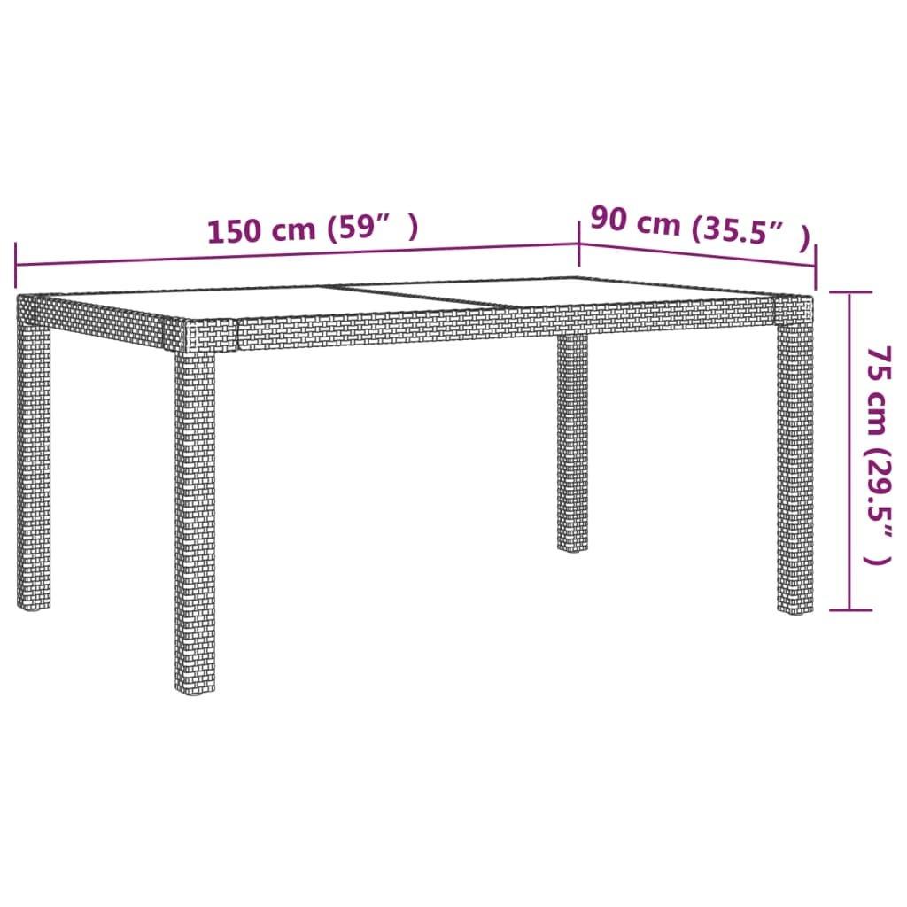 VidaXL Ensemble de salle à manger d'extérieur rotin synthétique  