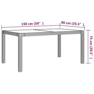 VidaXL set da pranzo da giardino Polirattan  