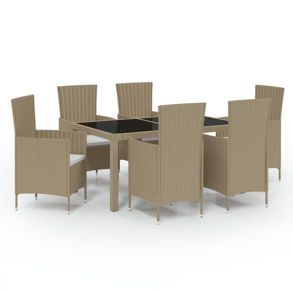 VidaXL set da pranzo da giardino Polirattan  