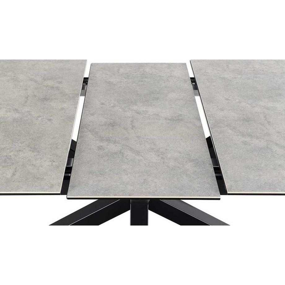 mutoni Table de salle à manger Triple-X céramique grise 168-210x90  