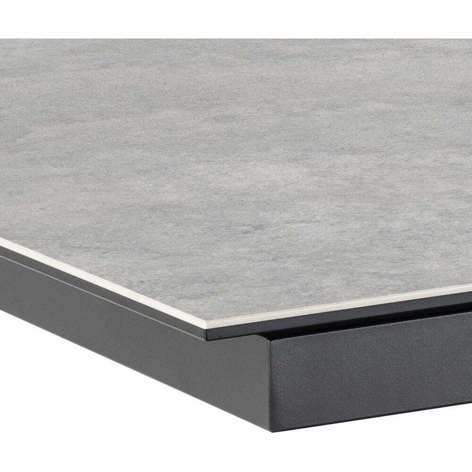 mutoni Table de salle à manger Triple-X céramique grise 168-210x90  