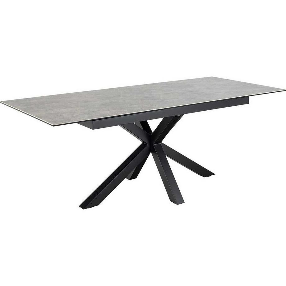 mutoni Table de salle à manger Triple-X céramique grise 168-210x90  