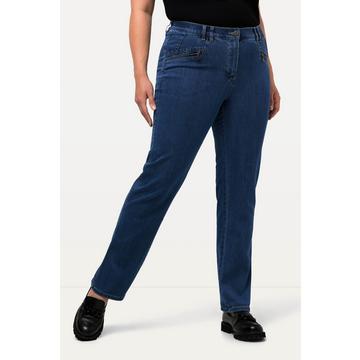 Jeans modello Mony con taglio della gamba conico e tasche con zip