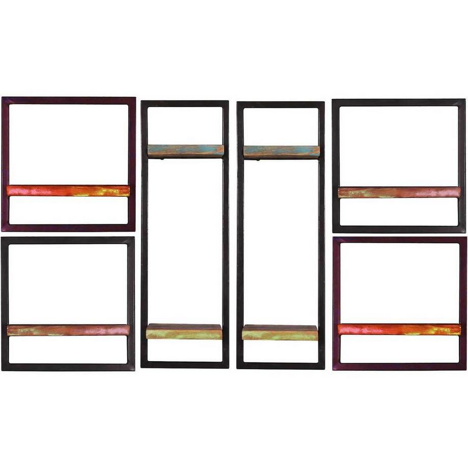 mutoni Mensola a muro River colorful 135x25x75 (6 pz.)  