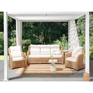 Beliani Set da esterno en Rattan Rustico ALESSANO  