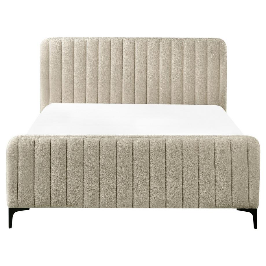 Beliani Letto en Bouclé Minimalista LUNAN  