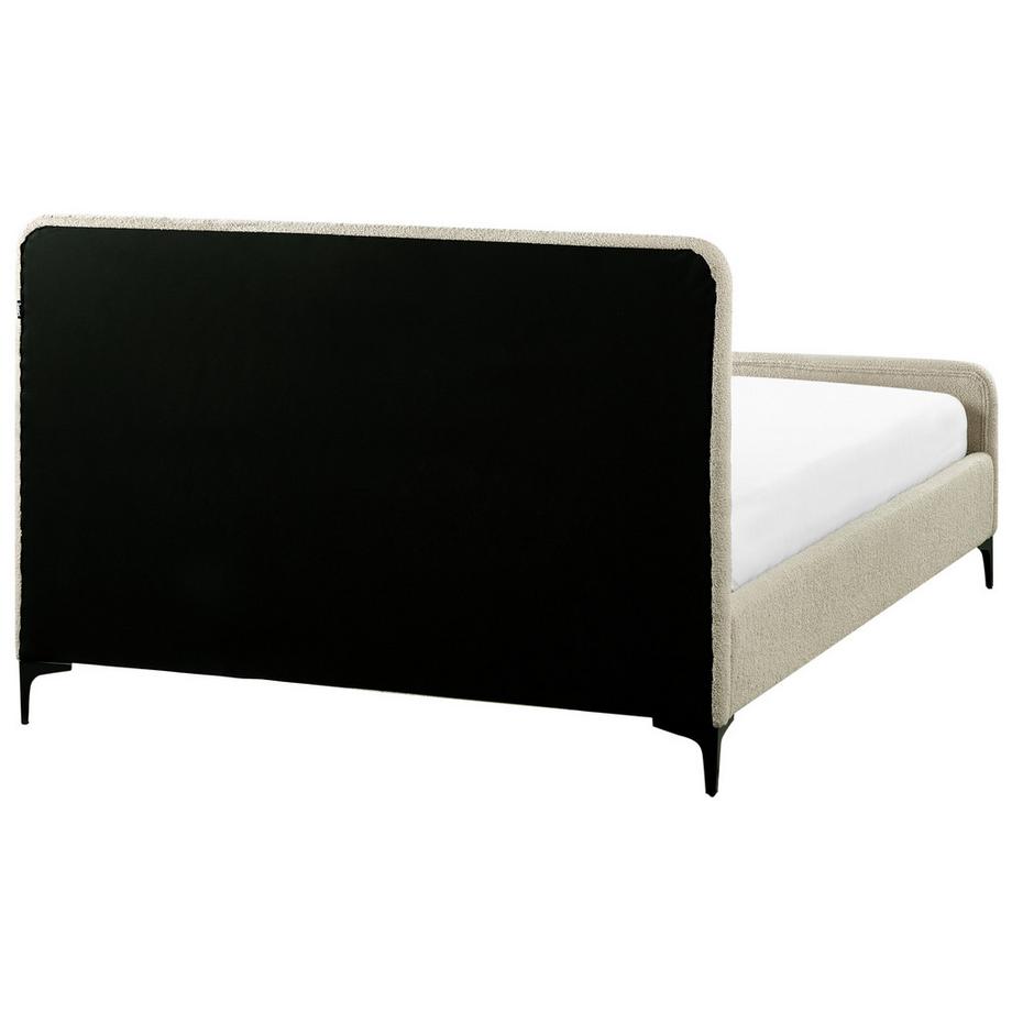 Beliani Letto en Bouclé Minimalista LUNAN  