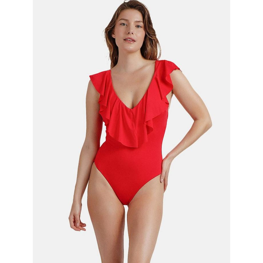 Vorgeformter einteiliger Badeanzug mit Rüschen Summer Frill