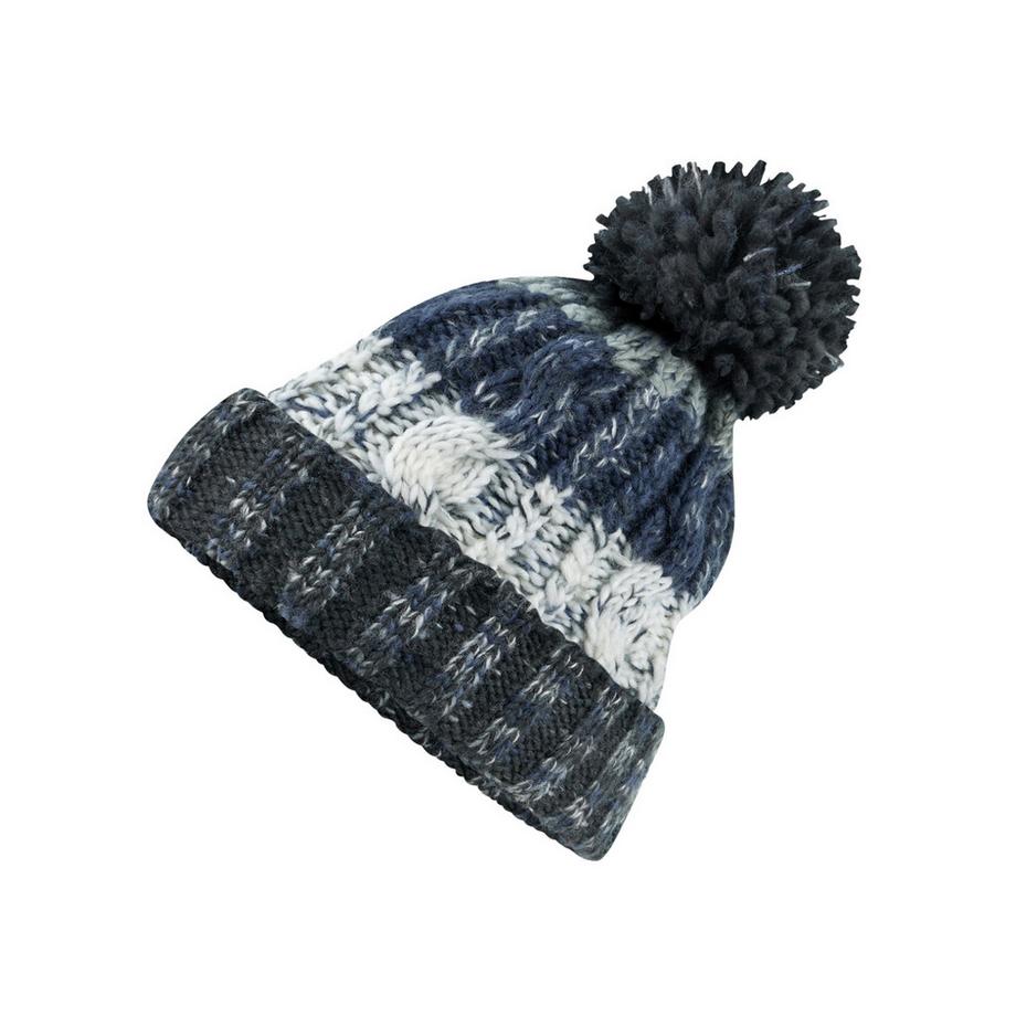 Beechfield Strickmütze mit Zopfmuster und Bommel  