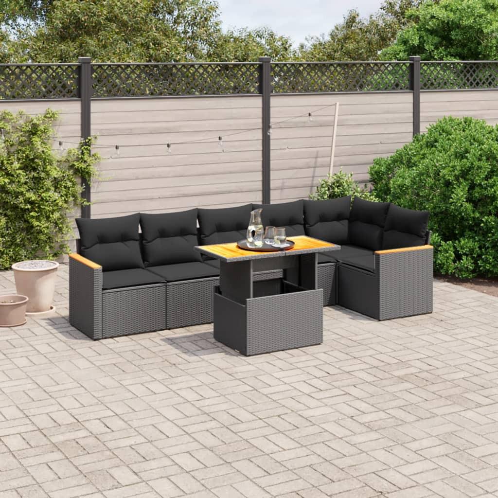 VidaXL Ensemble de canapés de jardin rotin synthétique  