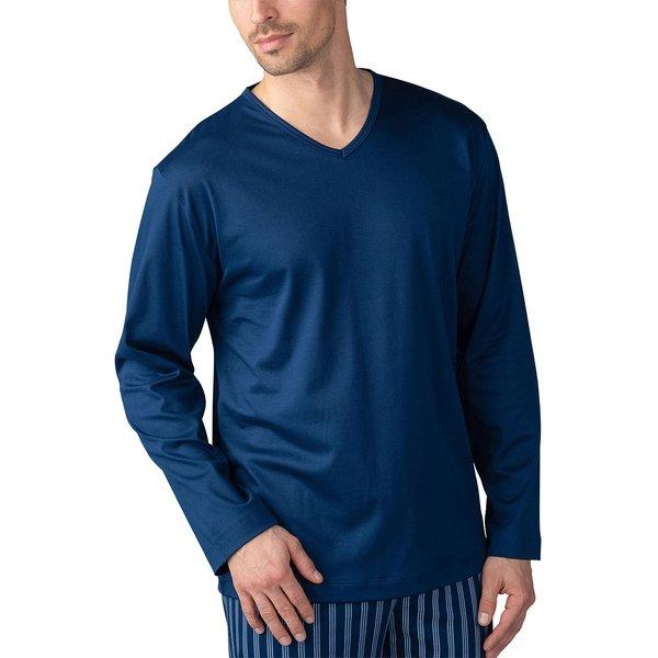 Image of Melton - Schlafanzug Shirt Langarm Unisex Marine M