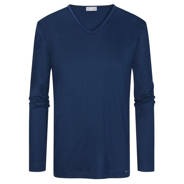 mey Langarm V-Ausschnitt Schlafanzug Shirt  