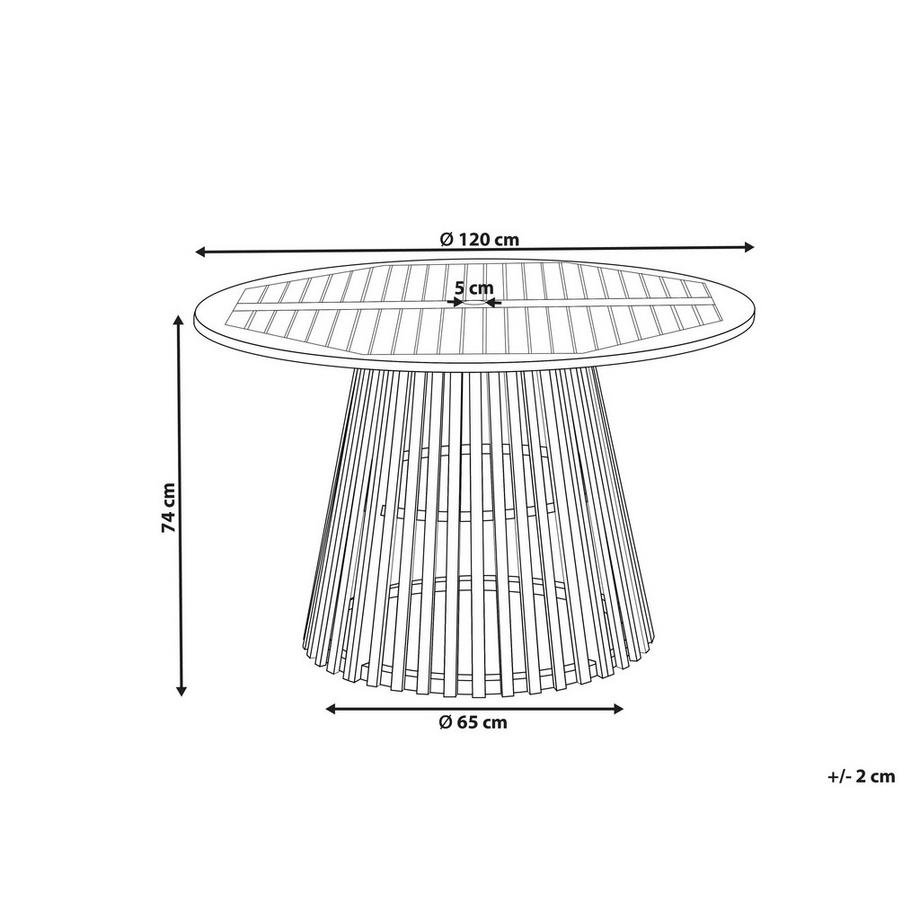 Beliani Tavolo da pranzo da giardino en Legno d'acacia Mediterraneo AGELLO  