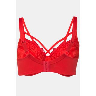 Ulla Popken  Reggiseno con ferretto, ricami e coppa C-F 