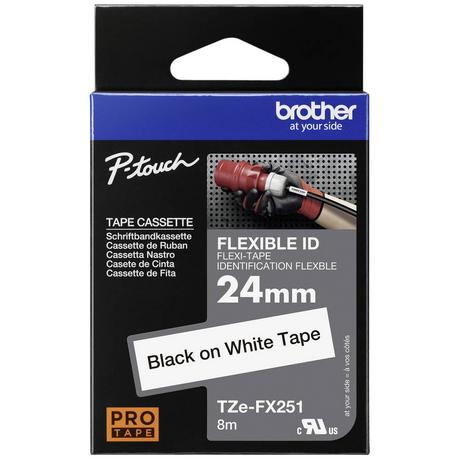 ABB Stotz S&J  Nastro flessibile  TZe-FX TZe-FX251 Colore Nastro: Bianco Colore carattere:Nero 24 mm 8 m 