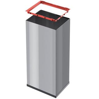Hailo Contenitore per rifiuti con coperchio basculante BIG-BOX SWING, capacità 52 l, contenitore argento.  