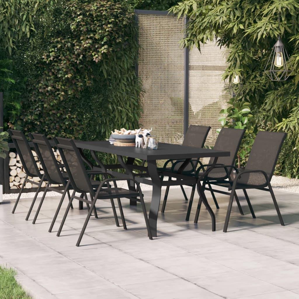 VidaXL Table de jardin acier  