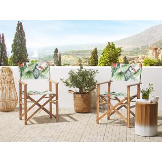 Beliani Gartenstuhl 2er Set aus Polyester Modern CINE  