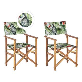 Beliani Gartenstuhl 2er Set aus Polyester Modern CINE  