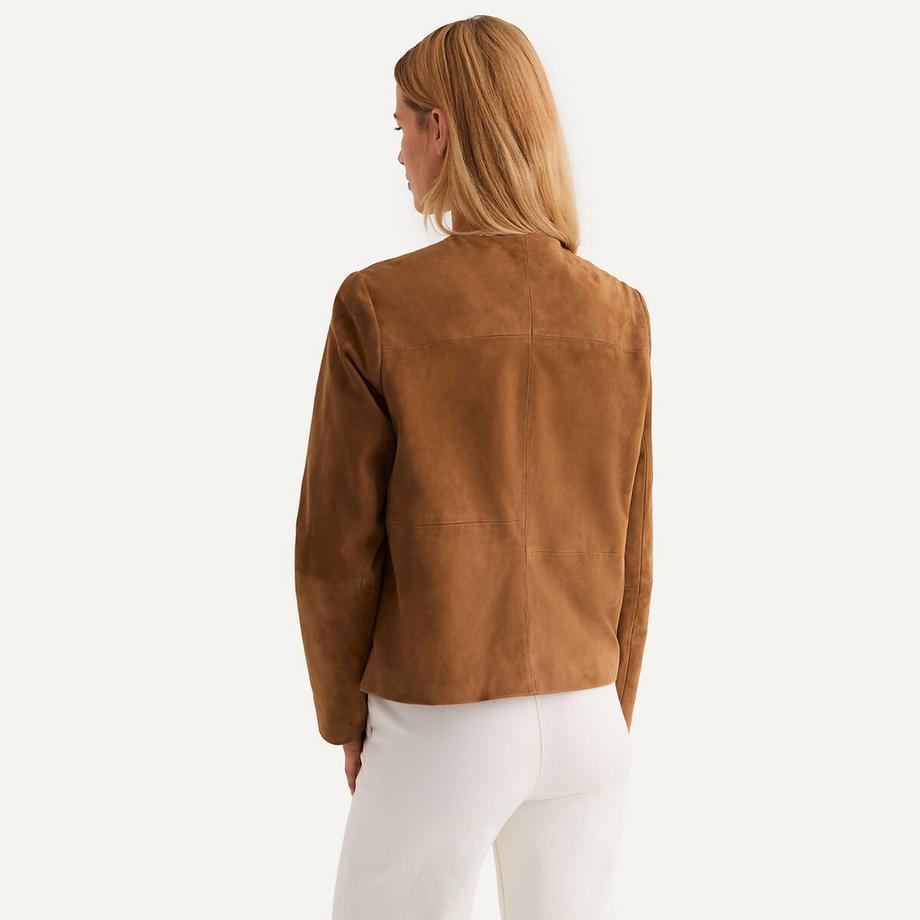 La Redoute Collections Giacca in pelle di capra con chiusura a bottoni a pressione  