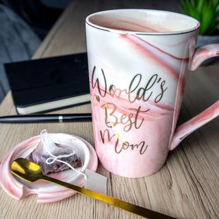 Intirilife Intrilife Tasse à café avec couvercle Cadeau pour la Fête des Mères - World's Best Mom  