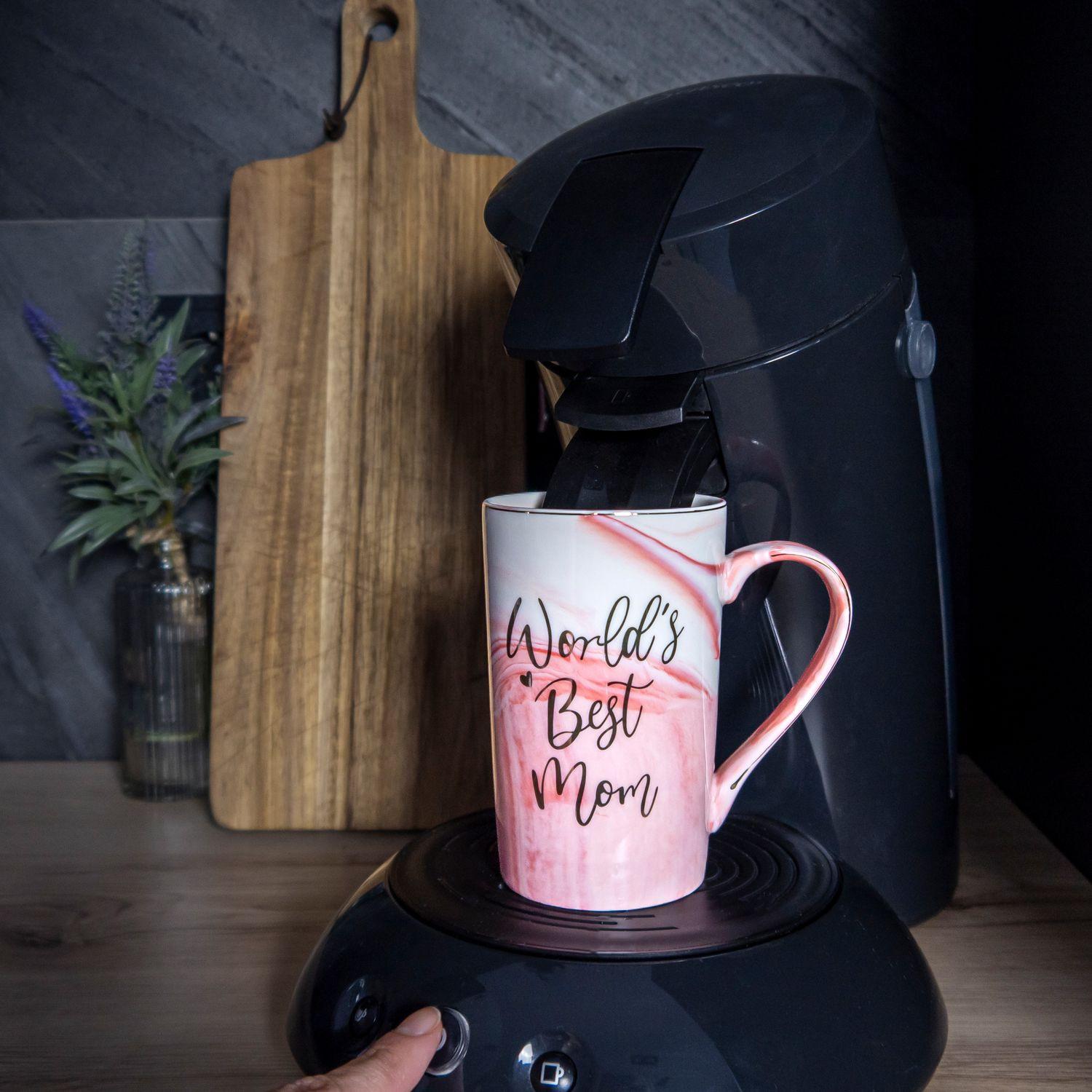 Intirilife Intrilife Tasse à café avec couvercle Cadeau pour la Fête des Mères - World's Best Mom  