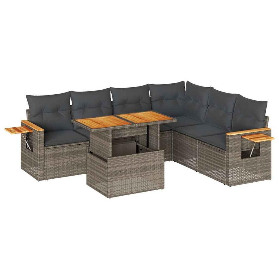 set di divani da giardino Polirattan