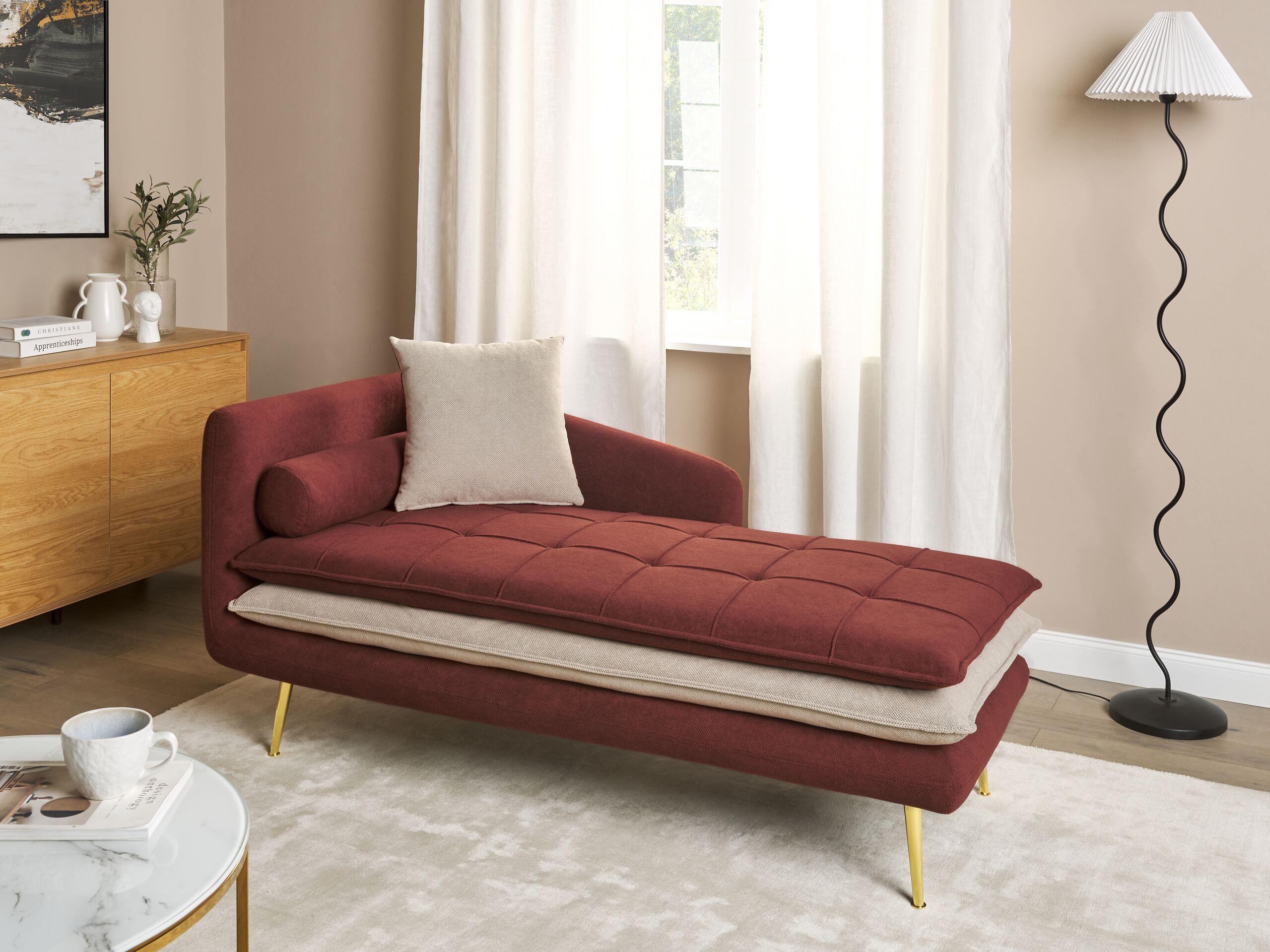 Beliani Chaise longue versione sinistra en Poliestere Glamour GONESSE  