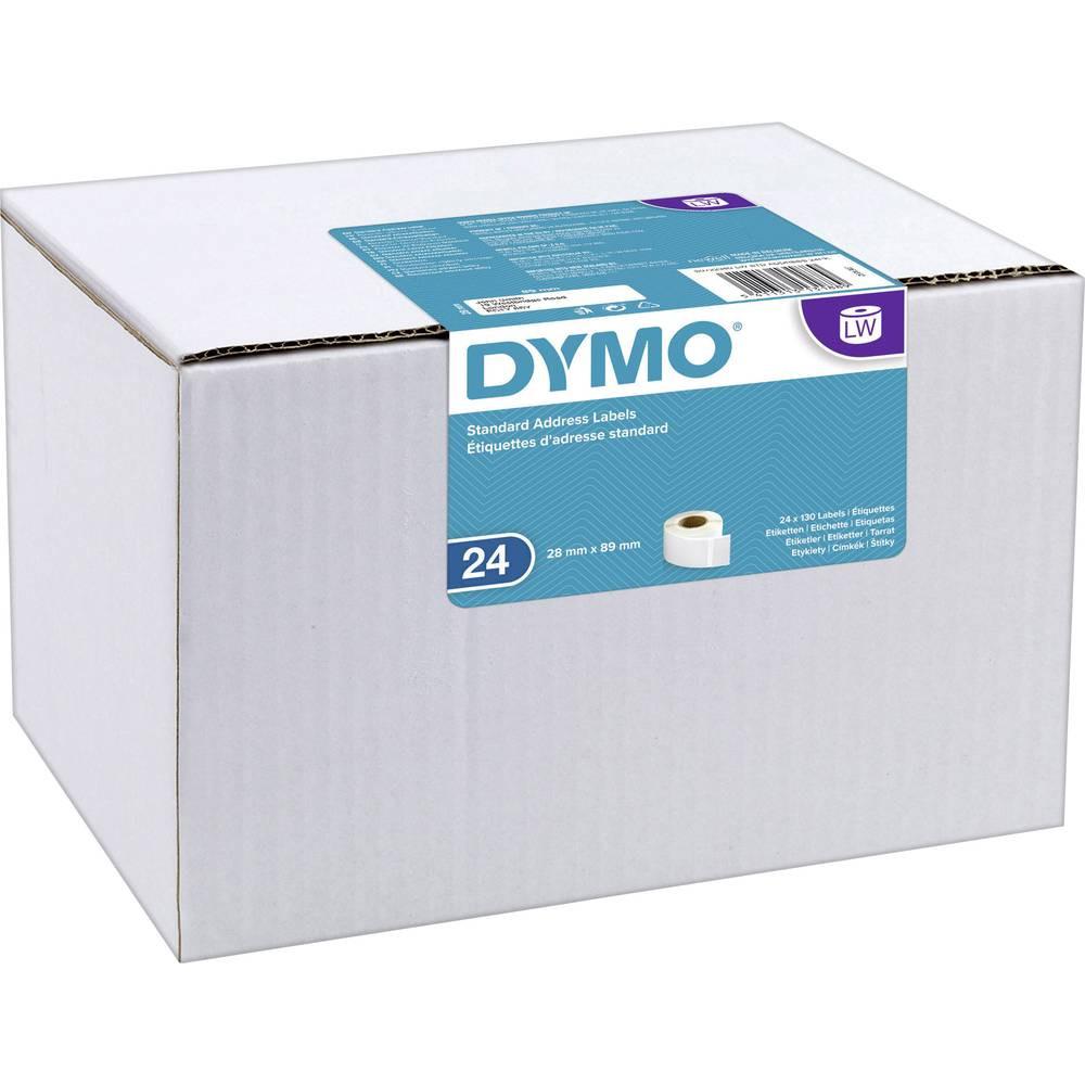 Dymo  Rollenetiketten, 89 mm x 28 mm, permanent 