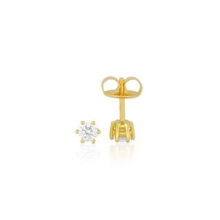 MUAU Schmuck  Solitär Ohrstecker 6-Griff-Fassung Gelbgold 750 Brillanten 0.34ct. 6mm 