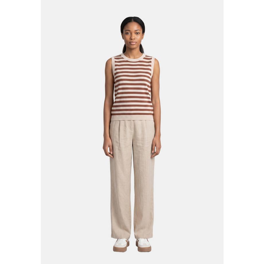 Chiara Ferretti Top sans manches rayé  