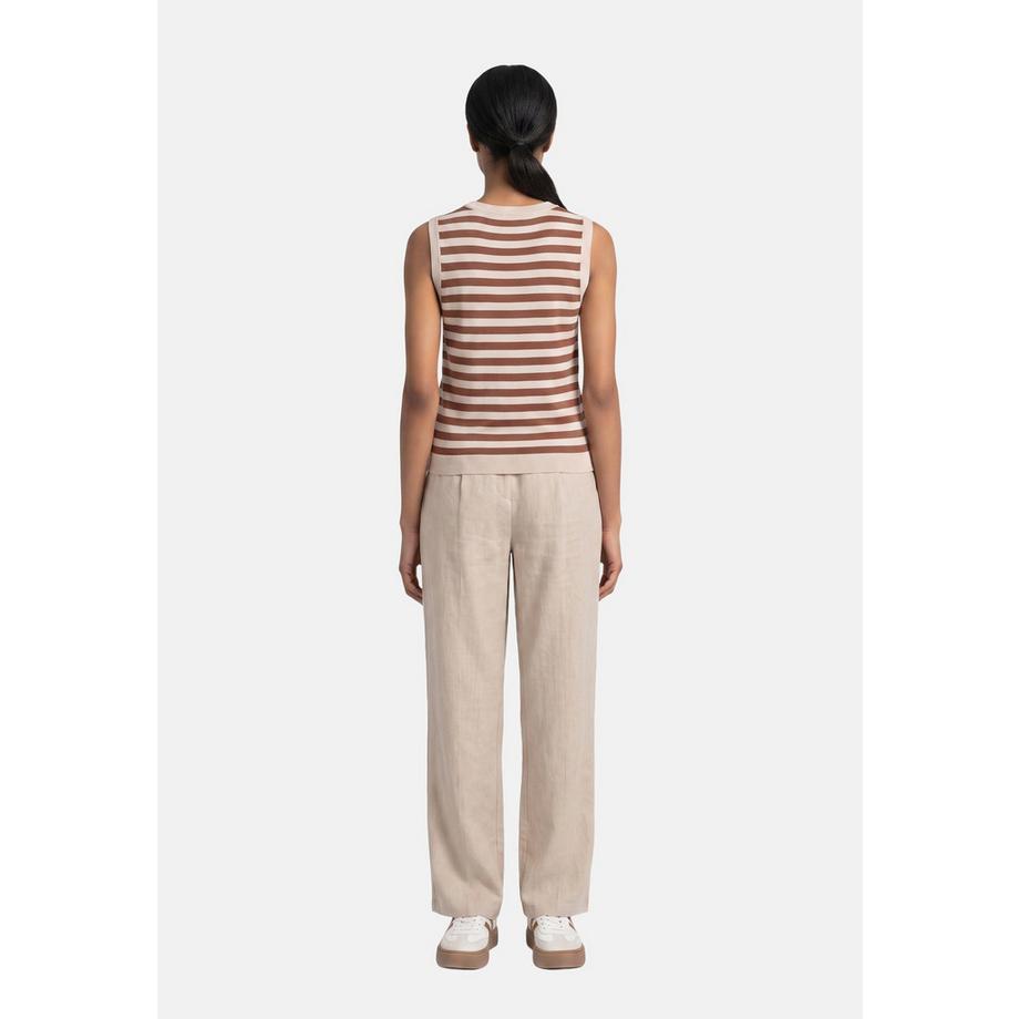 Chiara Ferretti Top sans manches rayé  