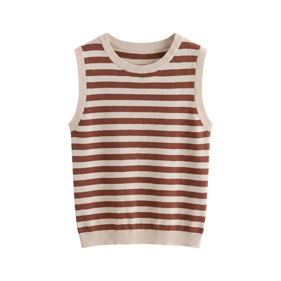 Chiara Ferretti Top sans manches rayé  
