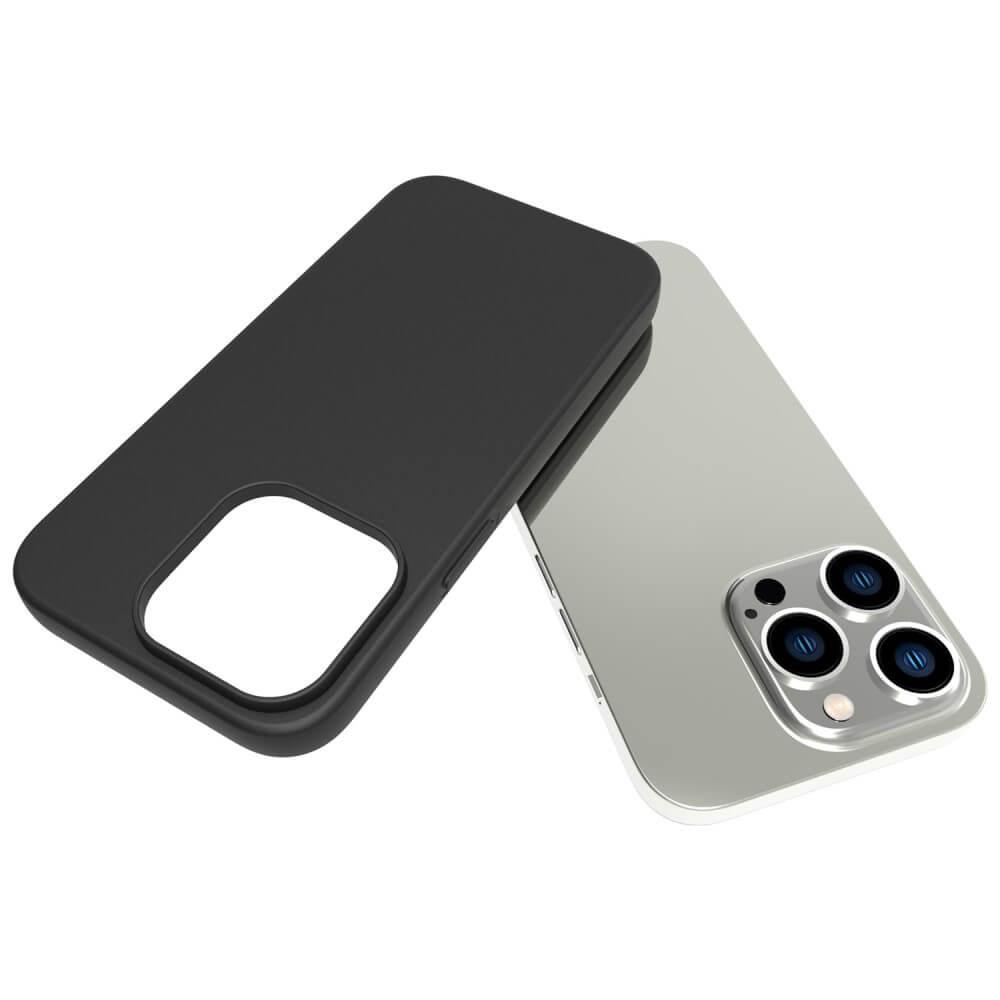 Cover-Discount  iPhone 14 Pro - Custodia in gomma siliconica nera 