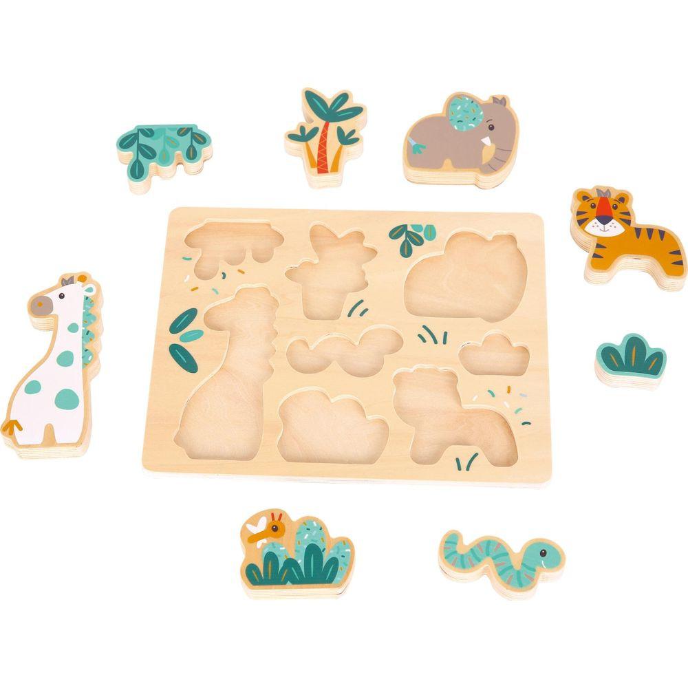 Spielba Holzspielwaren  Puzzle Elefant & Giraffe 