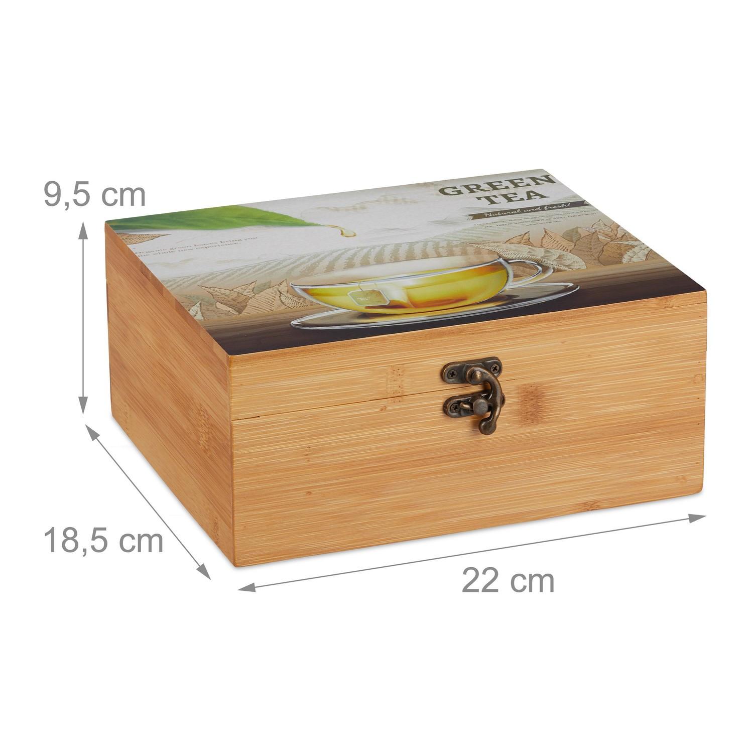 Northix Bambus-Teebox mit 6 Fächern  