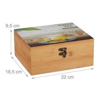Northix Bambus-Teebox mit 6 Fächern  