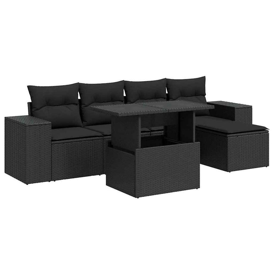 set di divani da giardino Polirattan