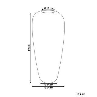 Beliani Vase décoratif en Terre cuite Rustique DOJRAN  