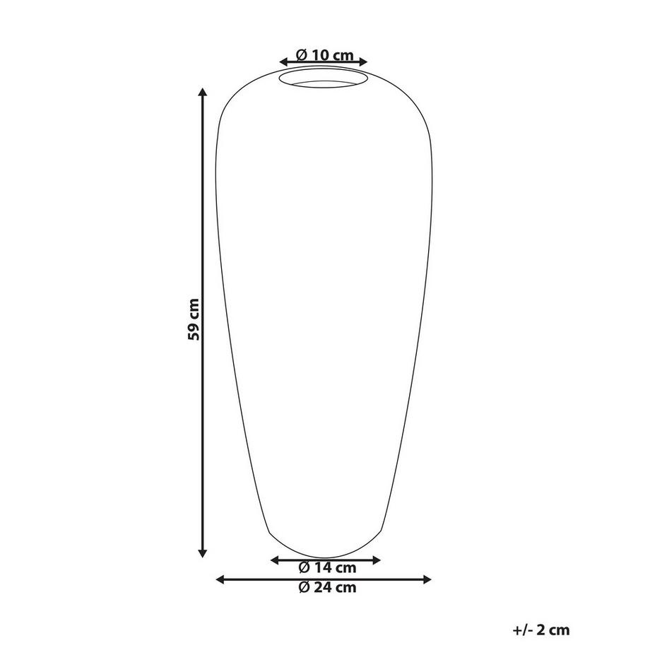 Beliani Vase décoratif en Terre cuite Rustique DOJRAN  