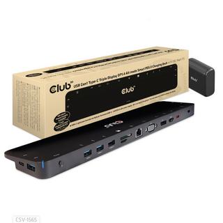 Club3D  CSV-1565 station d'accueil USB 3.2 Gen 1 (3.1 Gen 1) Type-C Noir 