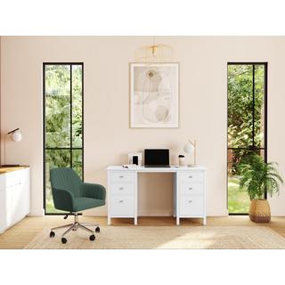 Vente-unique Chaise de bureau Velours Hauteur réglable ELEANA  