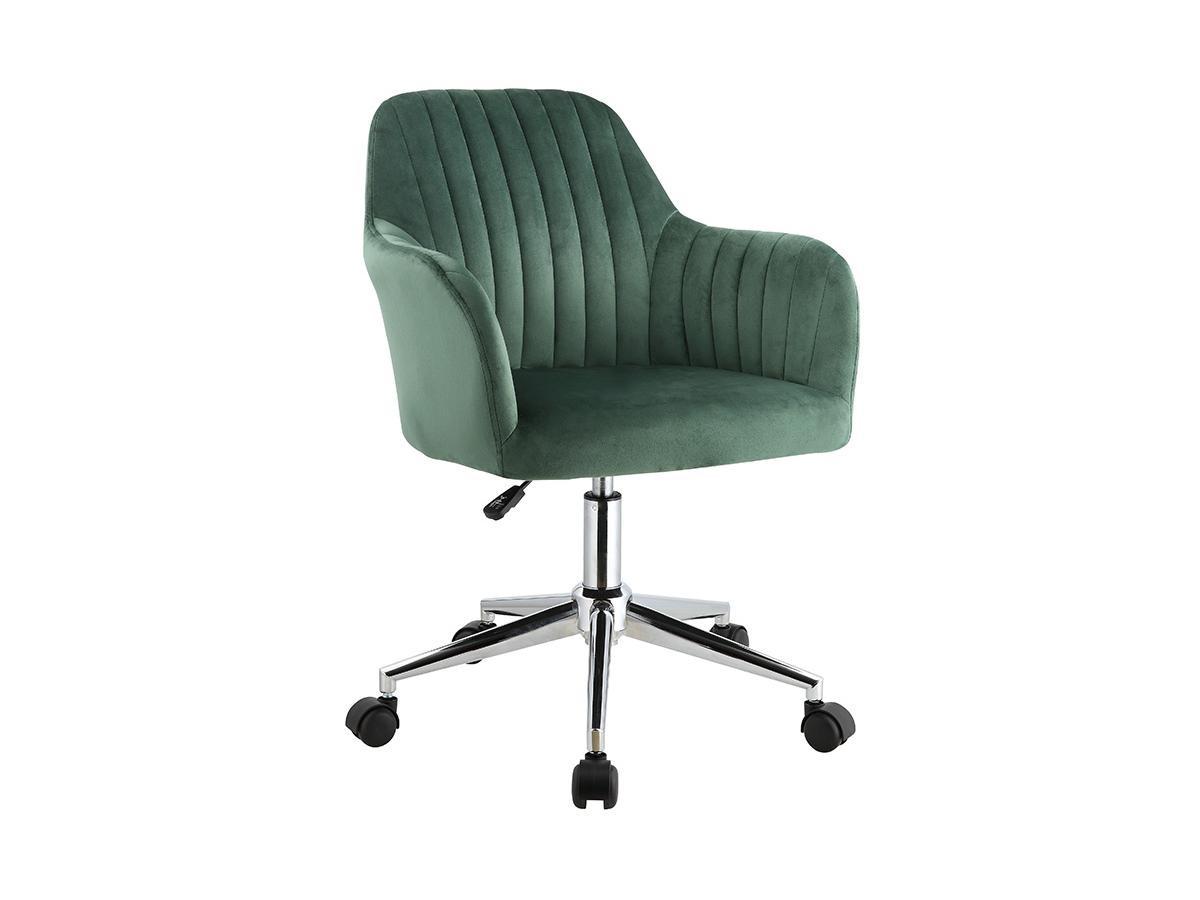 Vente-unique Chaise de bureau Velours Hauteur réglable ELEANA  