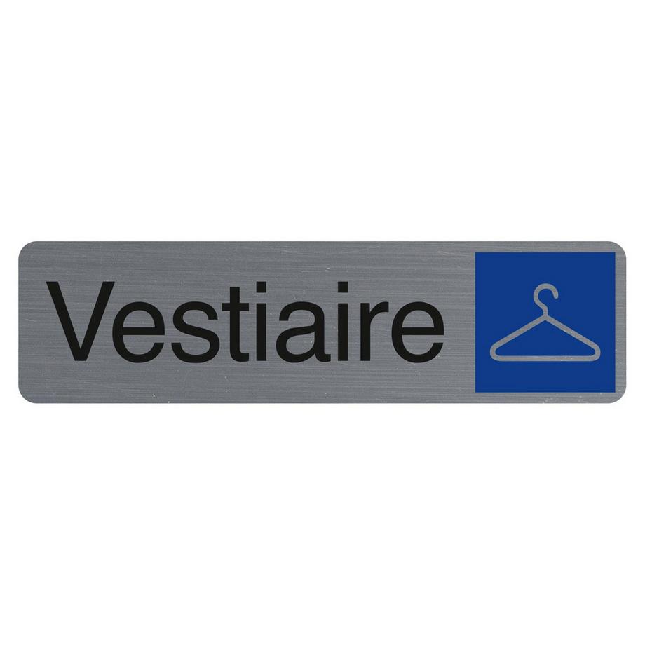 Selbstklebendes Türschild Garderobe FR