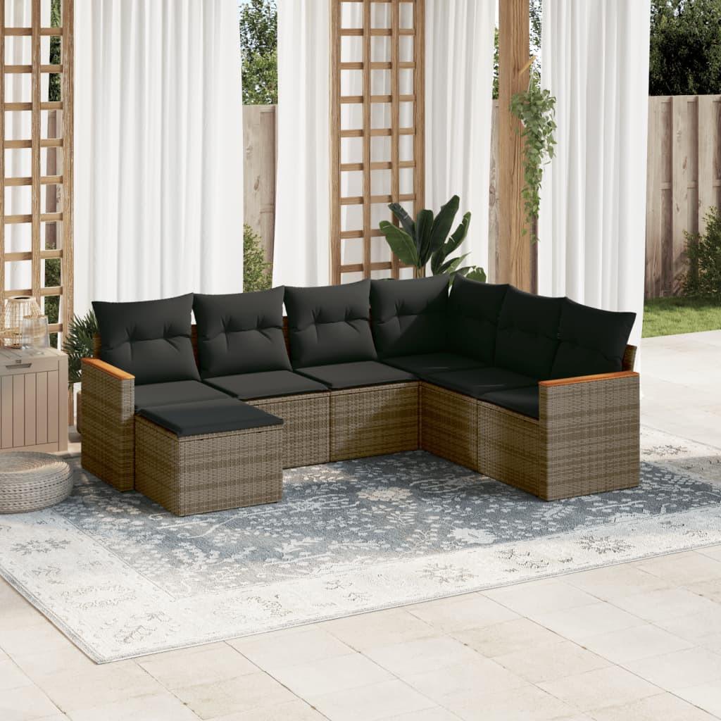 VidaXL set divano da giardino Polirattan  