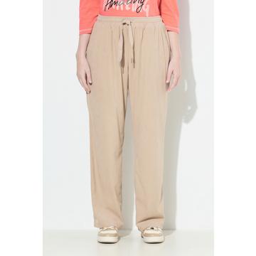 Pantalon à enfiler , en velours côtelé, jambe large et taille élastique