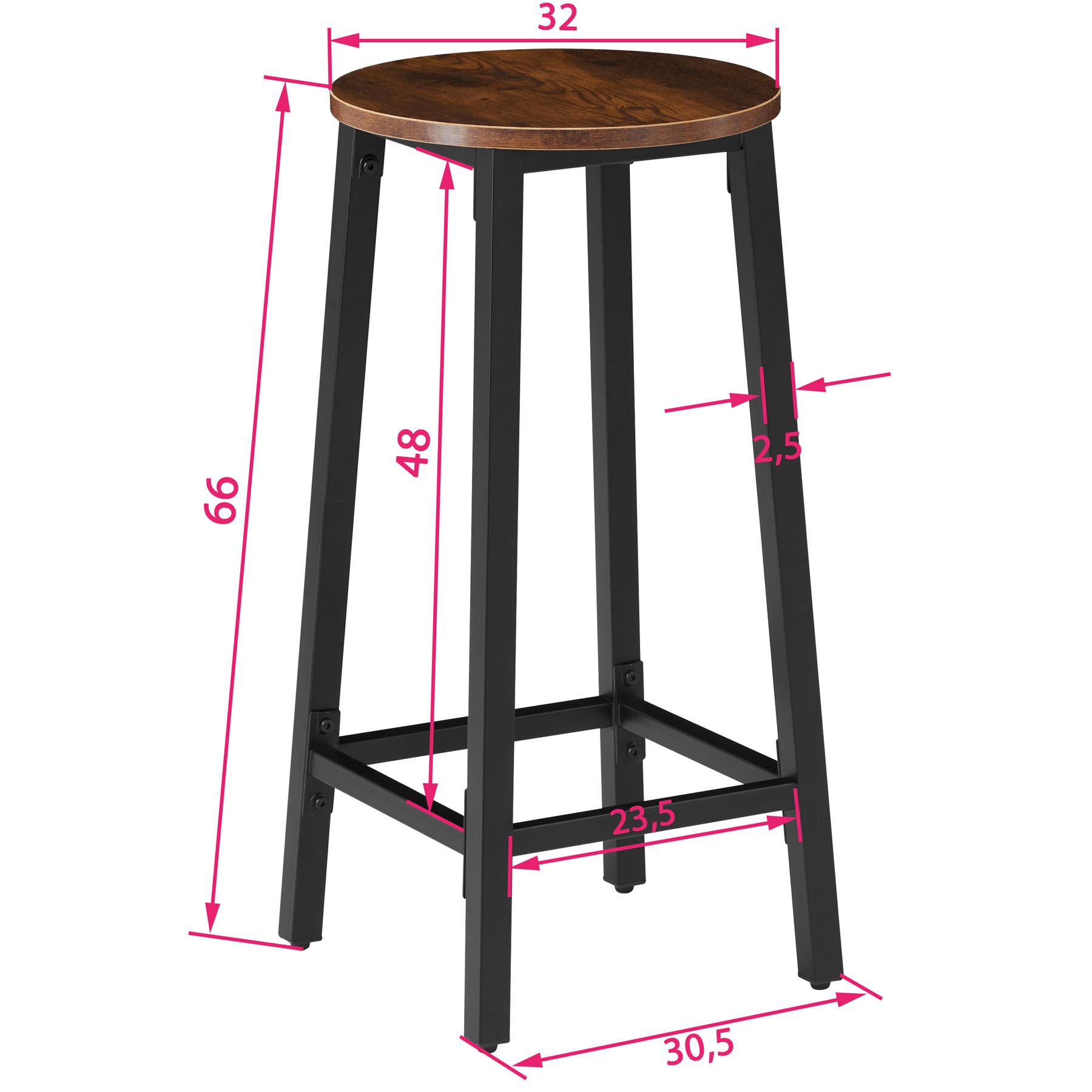 Tectake 2 Tabourets de bar Corby  