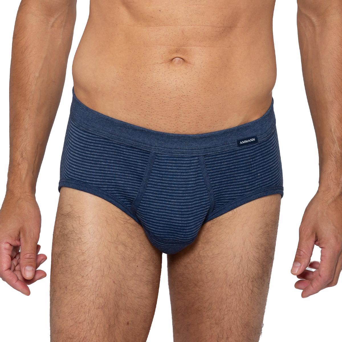 Ammann 3er Pack Feinripp Slips mit Eingriff  