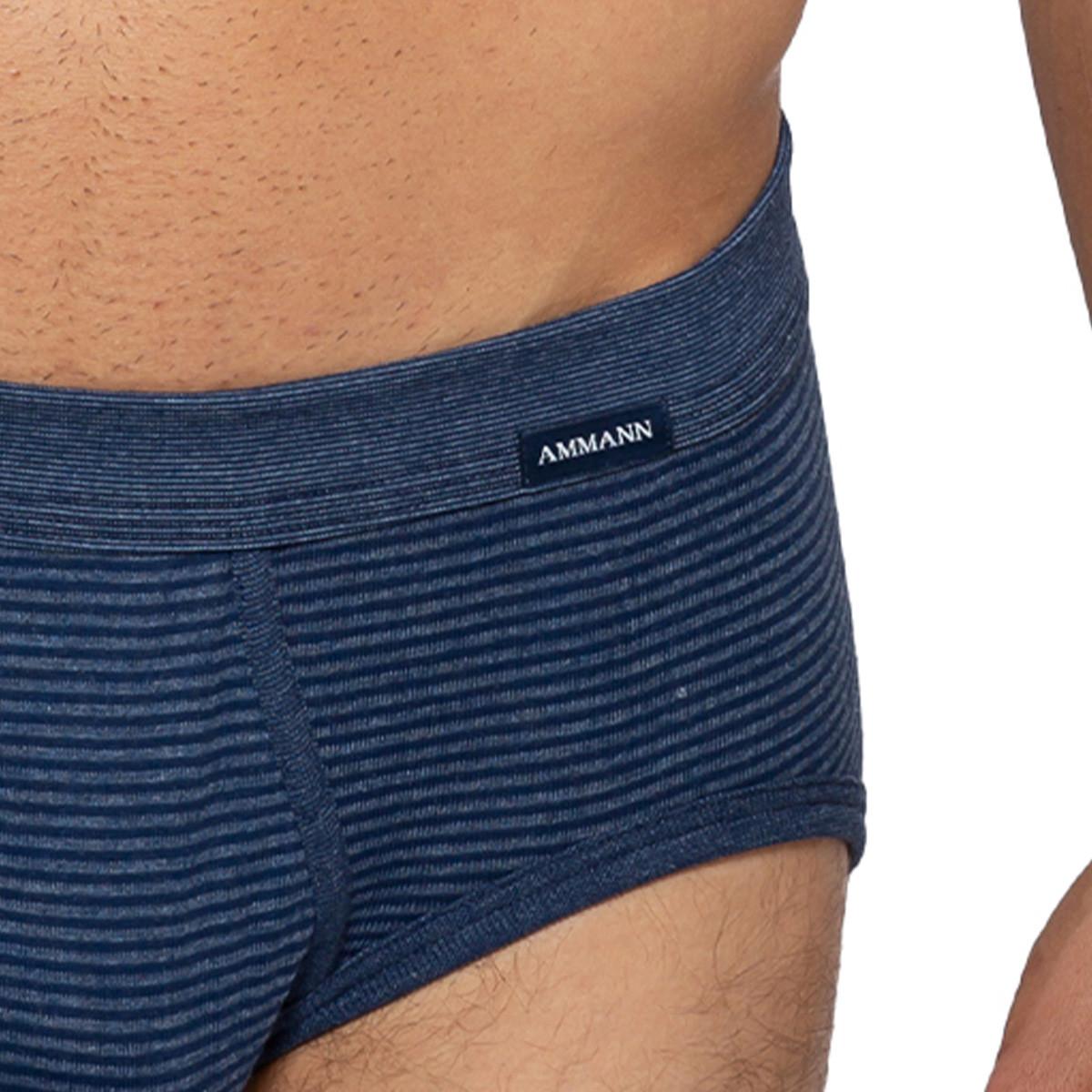 Ammann 3er Pack Feinripp Slips mit Eingriff  
