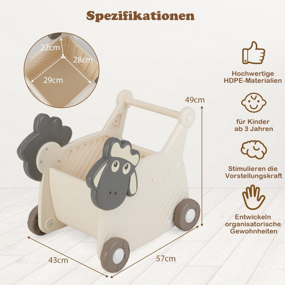 Northix  Trotteur pour tout-petits avec rangement 